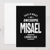 Misael Personalisiert Name Birthday Einladung (Vorne/Hinten)