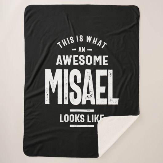 Misael Personalisiert Name Birthday Sherpadecke (Vorderseite)