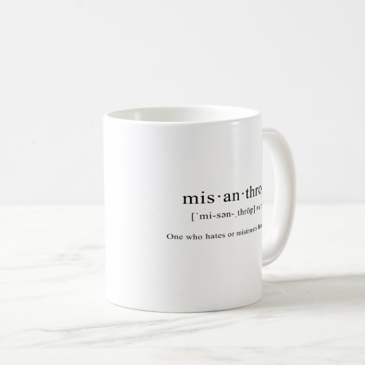 Misanthrope [Definition] Kaffeetasse (VorderseiteRechts)