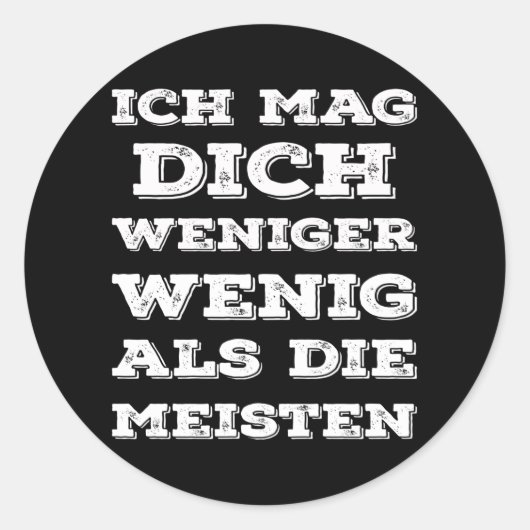 Misanthrope Introverted I Like You Runder Aufkleber (Vorderseite)
