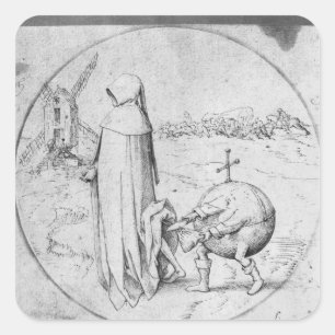 Misanthrope Quadratischer Aufkleber