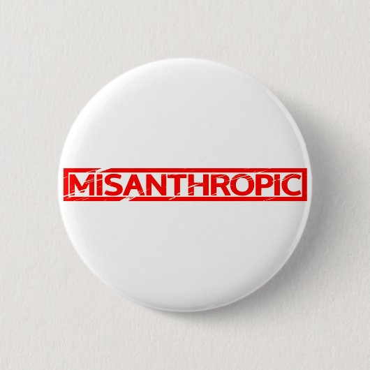 Misanthropische Briefmarke Button (Vorderseite)