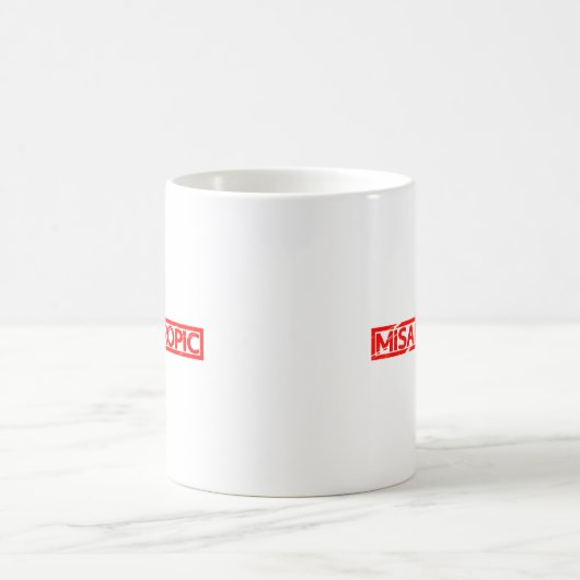 Misanthropische Briefmarke Kaffeetasse (Mittel)