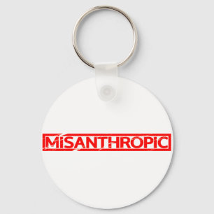 Misanthropische Briefmarke Schlüsselanhänger