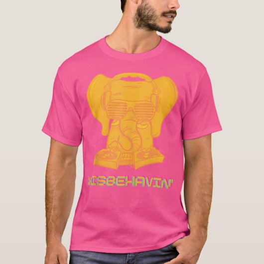 Misbehaving Edm Music Festival Rave T-Shirt (Vorderseite)