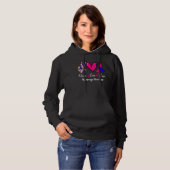 Miscarriage Awareness Peace Love Hope Pink & Blue Hoodie (Vorne ganz)