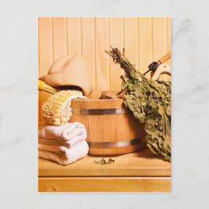 Miscellaneous - Sauna Objects Patterns Fifteen Postkarte
