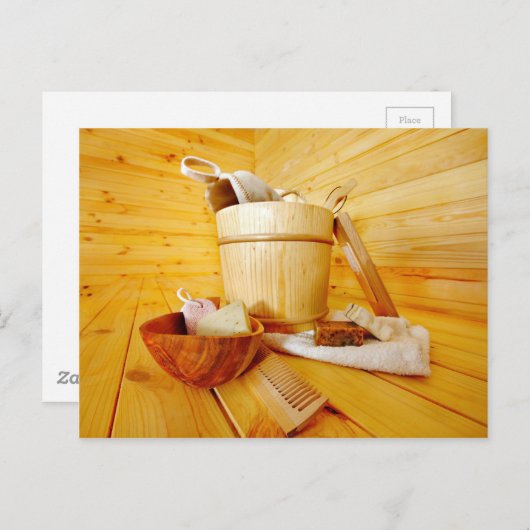 Miscellaneous - Sauna Objects Patterns Twenty-Two Postkarte (Vorne/Hinten)
