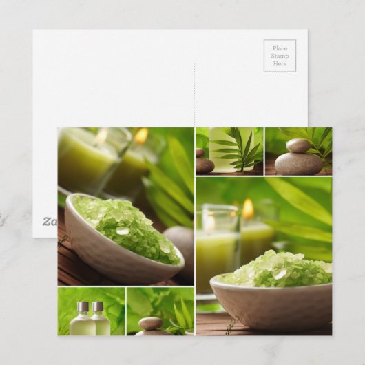 Miscellaneous - Zen Spa Klebemasse Patterns Three Postkarte (Vorne/Hinten)