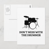 Misch dich nicht mit dem Drummer Postkarte (Vorne/Hinten)