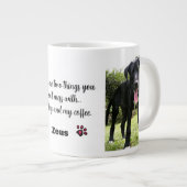 Misch dich nicht mit meinem Hund und meinem Person Jumbo-Tasse (Vorderseite Rechts)