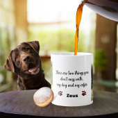 Misch dich nicht mit meinem Hund und meinem Person Jumbo-Tasse