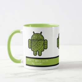 Misch dich nicht mit meinen grünen Robotern im Cod Tasse