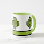 Misch dich nicht mit meinen grünen Robotern im Cod Tasse (VorderseiteRechts)