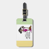 Misch dich nicht mit mir gepäckanhänger (Vorderseite vertikal)