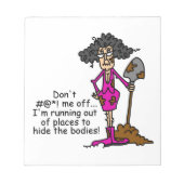 Misch dich nicht mit mir notizblock (Vorderseite)