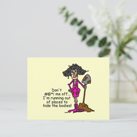 Misch dich nicht mit mir postkarte (Stehend Vorderseite)