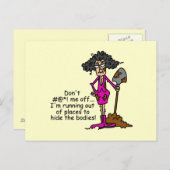 Misch dich nicht mit mir postkarte (Vorne/Hinten)