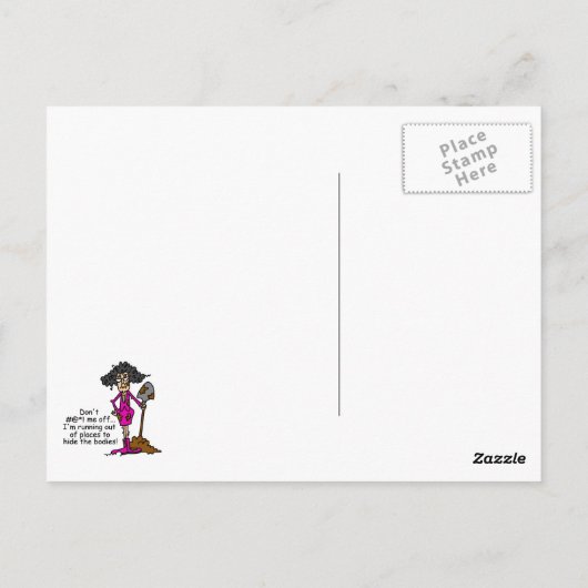 Misch dich nicht mit mir postkarte (Rückseite)