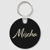 Mischa Knopfpunkt Feld Name Schlüsselanhänger (Vorderseite)