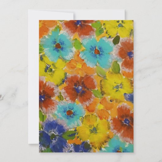 Mischblumen Feiertagskarte (Vorderseite)