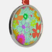 MischBlumen Silbernes Ornament (Rechts)