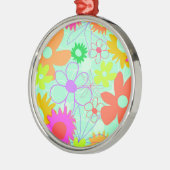 MischBlumen Silbernes Ornament (Links)