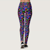Mische Farben - Muster des Blocktyps Leggings (Rückseite)