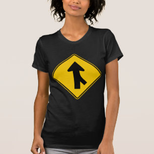 Mischen das Verkehrs-Landstraßen-Zeichen (recht) T-Shirt