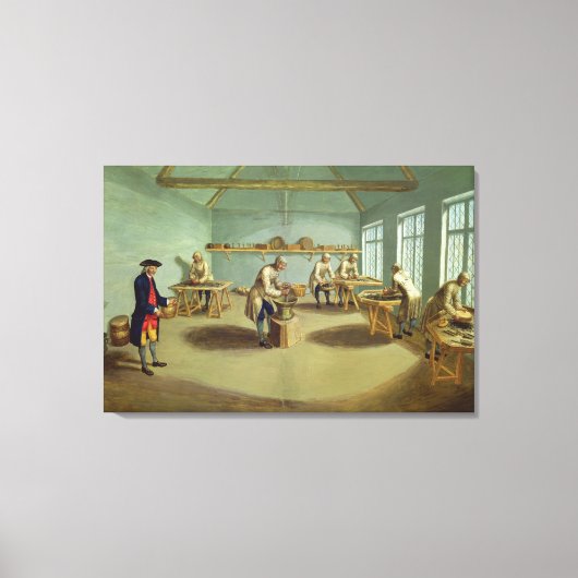 Mischen des Pulvers Leinwanddruck (Vorderseite)