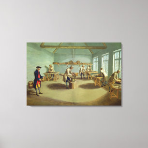 Mischen des Pulvers Leinwanddruck