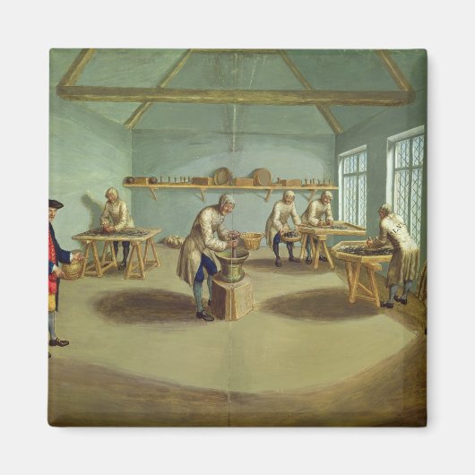 Mischen des Pulvers Magnet (Vorne)