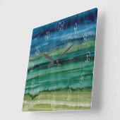 Mischen IV Quadratische Wanduhr (Winkel)