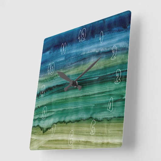 Mischen IV Quadratische Wanduhr (Winkel)