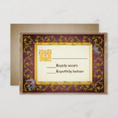 Mischen Sie mittelalterliche, beleuchtete Manuskri RSVP Karte (Vorne/Hinten)