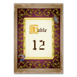 Mischen Sie mittelalterliche, beleuchtete Manuskri Tischnummer