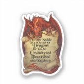 Mischen Sie sich nicht in die Angelegenheiten von Aufkleber (Vorderseite)