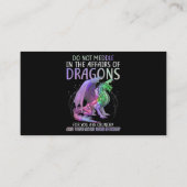 Mischen Sie sich nicht in die Angelegenheiten von Visitenkarte (Rückseite)