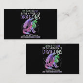 Mischen Sie sich nicht in die Angelegenheiten von  Visitenkarte (Vorne/Hinten)