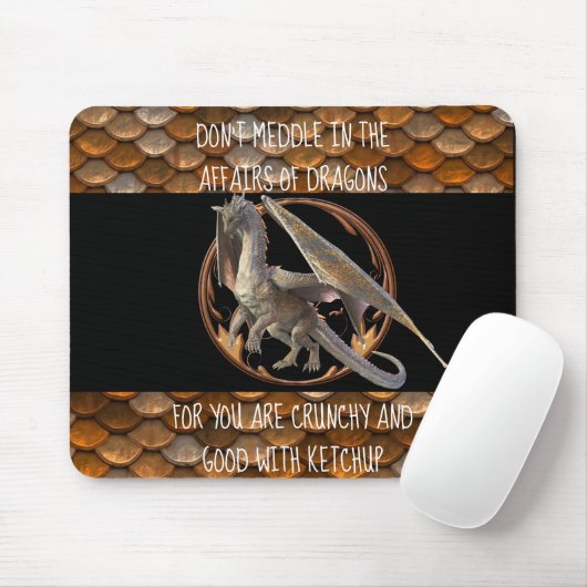 Mischen Sie sich nicht in Dragons Funny ein Mousepad (Mit Mouse)