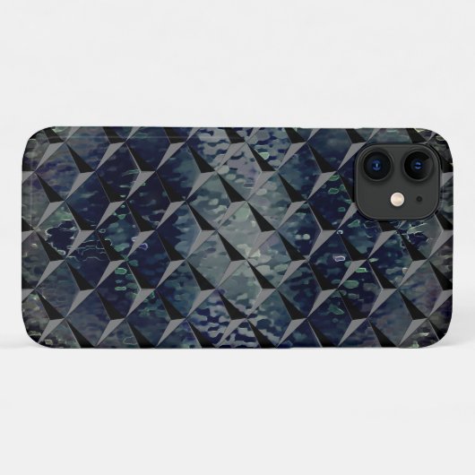 Mischen von 3D-Quadraten mit dunkelgrünem "Rauchgl Case-Mate iPhone Hülle (Rückseite (Horizontal))