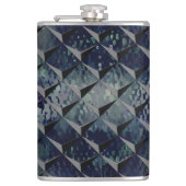 Mischen von 3D-Quadraten mit dunkelgrünem "Rauchgl Flachmann (Vorderseite)