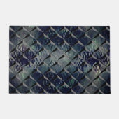 Mischen von 3D-Quadraten mit dunkelgrünem "Rauchgl Fußmatte (Vorderseite)