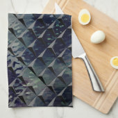 Mischen von 3D-Quadraten mit dunkelgrünem "Rauchgl Geschirrtuch (Viertel Falte)