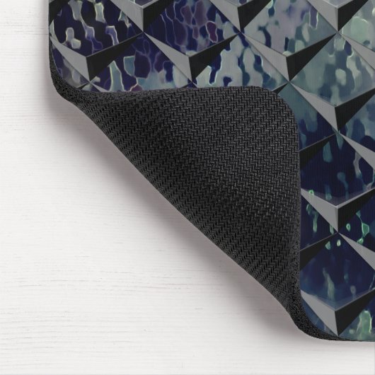 Mischen von 3D-Quadraten mit dunkelgrünem "Rauchgl Mousepad (Ecke)