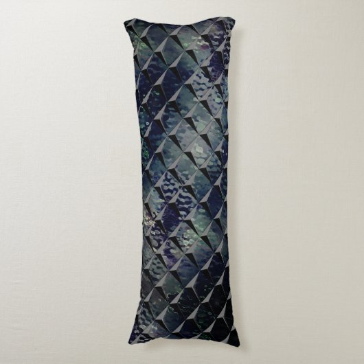 Mischen von 3D-Quadraten mit dunkelgrünem "Rauchgl Seitenschläferkissen (Vorderseite Vertikal)