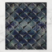 Mischen von 3D-Quadraten mit "Rauchglas"-Hintergru Weinetikett (Einzelnes Label)