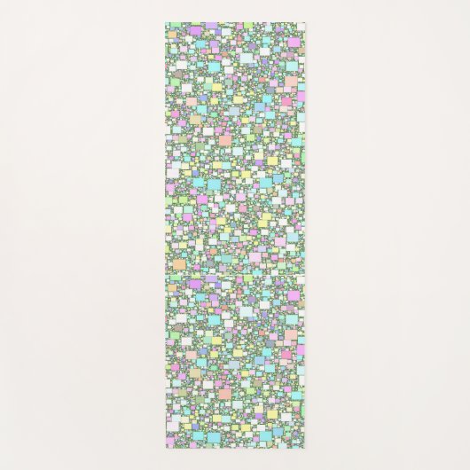 Mischender geometrischer Pastell formt Hintergrund Yogamatte (Vorderseite)