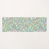 Mischender geometrischer Pastell formt Hintergrund Yogamatte (Vorderseite (Horizontal))