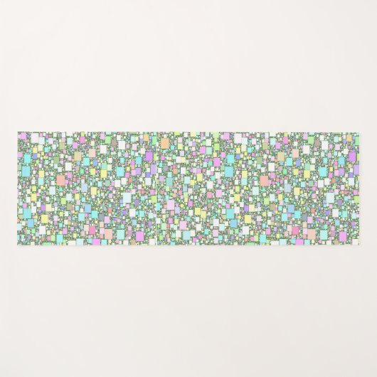 Mischender geometrischer Pastell formt Hintergrund Yogamatte (Vorderseite (Horizontal))